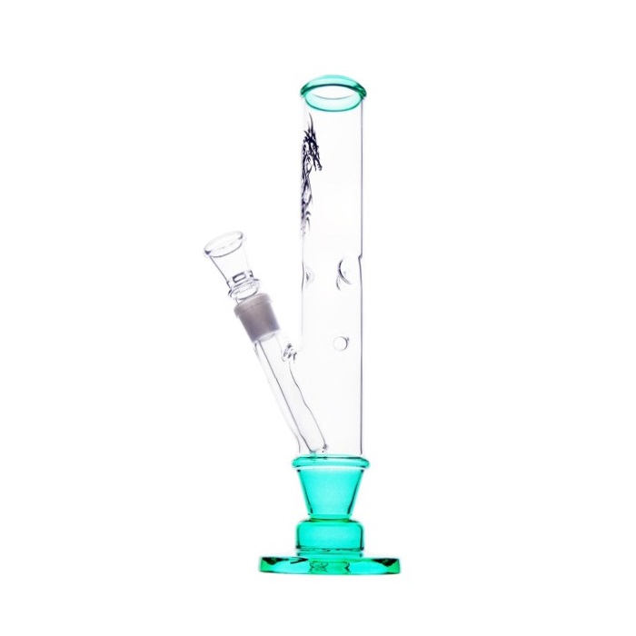 Glasbong Chillum Basis 30 cm Seegrün Side Glasbong Chillum Basis 30 cm Seegrün Side