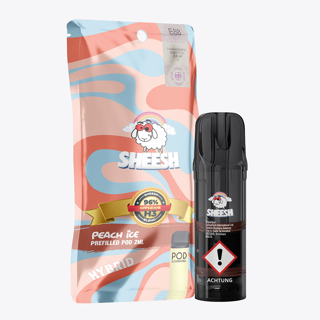Sheesh 10-OH H3 Superior Blend Pod Peach Ice Sheesh 10-OH H3 Superior Blend Pod Peach Ice