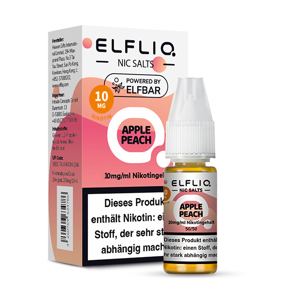 Elfbar Elfliq Liquid Apple Peach 10mg 10ml Elfbar Elfliq Liquid Apple Peach 10mg 10ml
